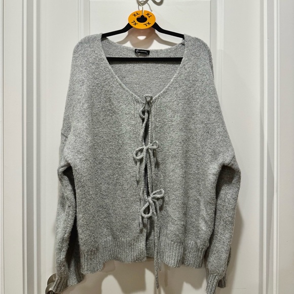 PrettyGarden Sweaters - Cardigan with Tie-Front